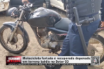 Motocicleta furtada &eacute; recuperada depenada em terreno baldio no Setor 03 &ndash; V&iacute;deo