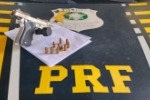 Em Pimenta Bueno/RO, PRF apreende pistola com dez muni&ccedil;&otilde;es