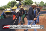 Via Tico Tico e Rua Lindoia do Bairro Jardim Jorge Teixeira recebem asfalto &ndash; V&iacute;deo