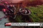 Forte colis&atilde;o entre duas motocicletas deixa 4 pessoas feridas no Setor 06 &ndash; V&iacute;deo