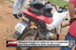 Motoneta furtada na virada de ano &eacute; recuperada pela pol&iacute;cia militar no setor institucional &ndash; V&iacute;deo