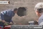 Confira momento que GCM, Bombeiros e PMs quebram muro para tentar salvar crian&ccedil;as de inc&ecirc;ndio no Setor S&atilde;o Luiz &ndash; Duas crian&ccedil;as de 04 e 05 anos morreram &ndash; V&iacute;deo