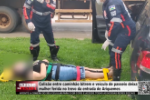 Colis&atilde;o entre caminh&atilde;o bitrem e ve&iacute;culo de passeio deixa mulher ferida no trevo da entrada de Ariquemes &ndash; V&iacute;deos