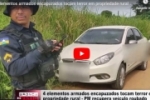 Quatro elementos armados e encapuzados roubaram caminhonete e carro  &ndash; PM recupera ve&iacute;culo roubado &ndash; V&iacute;deo