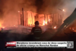Moradores incendeiam casa de idoso suspeito de aliciar crian&ccedil;a no Marechal Rondon &ndash; LIVE: ESTAMOS NO AR! PROGRAMA BRONCA DA PESADA