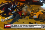Tr&ecirc;s v&iacute;timas s&atilde;o socorridas em estado grave ap&oacute;s colis&atilde;o entre motocicletas na Av. Quatro Cachoeiras &ndash; V&iacute;deo