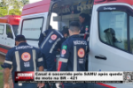 Casal &eacute; socorrido pelo SAMU ap&oacute;s queda de moto na BR&ndash;421 &ndash; V&iacute;deo