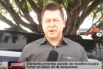 Elemento arromba parede de resid&ecirc;ncia para furtar no Setor 04 de Ariquemes &ndash; V&iacute;deo