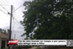 Fio de alta tens&atilde;o se rompe e por pouco n&atilde;o atinge m&atilde;e e filho &ndash; V&iacute;deo