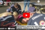 Motociclista &eacute; socorrida pelo SAMU ap&oacute;s atropelar cachorro na Av. Guapor&eacute; &ndash; V&Iacute;DEO