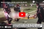 Motociclista perde controle de dire&ccedil;&atilde;o e cai ap&oacute;s atropelar cachorro no Setor Parque das Gemas &ndash; V&Iacute;DEO