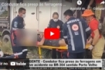 Condutor fica preso &agrave;s ferragens em grave acidente na BR&ndash;364 sentido Porto Velho &ndash; V&Iacute;DEO