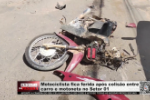 Motociclista fica ferida ap&oacute;s colis&atilde;o entre carro e motoneta no Setor 01 &ndash; V&iacute;deo