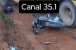 URGENTE: Acidente grave no Garimpo Bom Futuro entre moto e &ocirc;nibus deixa v&iacute;tima entubada &ndash; V&Iacute;DEO