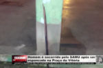 Homem &eacute; socorrido pelo SAMU ap&oacute;s ser espancado na Pra&ccedil;a da Vit&oacute;ria &ndash; V&iacute;deo