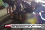 SAMU socorre motociclista após colisão entre motocicletas na Av. JK – Vídeo