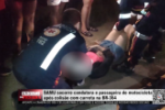 SAMU socorre condutora e passageira de motocicleta ap&oacute;s colis&atilde;o com carreta na BR&ndash;364 &ndash; V&iacute;deo