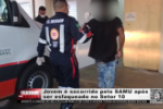 Jovem &eacute; socorrido pelo SAMU ap&oacute;s ser esfaqueado no Setor 10 &ndash; V&iacute;deo