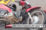 SAMU socorre motociclista ap&oacute;s colis&atilde;o de moto e carro na rotat&oacute;ria da Av. Jamari &ndash; V&iacute;deo