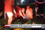Bombeiros e SAMU socorrem vítimas de colisão entre motos na Av. Capitão Silvio – Vídeo