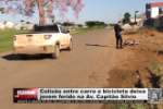 Colis&atilde;o entre carro e bicicleta deixa jovem ferido na Av. Capit&atilde;o Silvio &ndash; V&iacute;deo