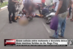 Grave colisão entre motoneta e bicicleta deixa duas meninas feridas na Av. Hugo Frey – LIVE: ESTAMOS NO AR! PROGRAMA BRONCA DA PESADA