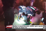 Mulher &eacute; socorrida pelo SAMU ap&oacute;s queda de moto no Setor 01 &ndash; V&iacute;deo