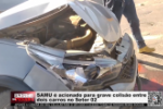 SAMU é acionado para grave colisão entre dois carros no Setor 02 – Vídeo