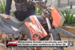 Motocicleta furtada é localizada pela PM em frente a uma residência do Setor 06 – Vídeo