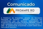Servi&ccedil;os relaciodados ao Programa de Microcr&eacute;dito Produtivo&ndash;PROAMPE voltar&atilde;o a ser realizados  pela Prefeitura