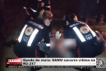 Queda de moto: SAMU socorre vítima na RO–257 – Vídeo