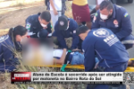 Aluno de Escola &eacute; socorrido ap&oacute;s ser atingido por motoneta no Bairro Rota do Sol &ndash; V&iacute;deo