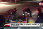 Homem sofre queda de moto em rotatória da Av. Candeias – Vídeo