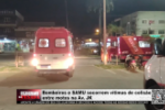 Bombeiros e SAMU socorrem v&iacute;timas de colis&atilde;o entre motos na Av. JK &ndash; V&iacute;deo