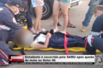 Estudante &eacute; socorrida pelo SAMU ap&oacute;s queda de moto no Setor 06 &ndash; V&iacute;deo
