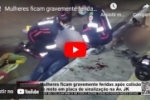 GRAV&Iacute;SSIMO: Mulheres ficam gravemente feridas ap&oacute;s colis&atilde;o de moto em placa de sinaliza&ccedil;&atilde;o na Av. JK &ndash; V&Iacute;DEO