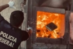 PF incinera mais de 700 kg de drogas em Rondônia