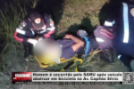 Homem é socorrido pelo SAMU após veículo abalroar em bicicleta na Av. Capitão Silvio – Vídeo