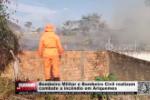 Bombeiro Militar e Bombeiro Civil realizam combate a incêndio em Ariquemes – Vídeo