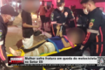 Mulher sofre fratura em queda de motocicleta no Setor 09 – Vídeo