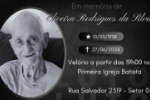 Nota de Pesar pelo falecimento de Oliveira Rodrigues da Silva pioneiro de Ariquemes