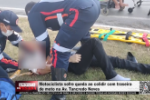 Motociclista sofre queda ao colidir com traseira de moto na Av. Tancredo Neves &ndash; V&iacute;deo