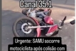 NESTA TARDE: SAMU socorre motociclista ap&oacute;s colis&atilde;o com caminh&atilde;o no Setor 02 em Ariquemes &ndash; V&Iacute;DEO