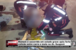 Homem &eacute; socorrido em estado grave ap&oacute;s forte colis&atilde;o entre carro e moto na Av. Guapor&eacute; &ndash; V&iacute;deo