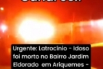 URGENTE: LATROC&Iacute;NIO &ndash; Idoso &eacute; morto a tiro no Bairro Jardim Eldorado &ndash; Pol&iacute;cia prende elementos suspeitos que roubaram uma motoneta e uma espingarda &ndash; V&Iacute;DEO