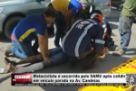 Motociclista &eacute; socorrido pelo SAMU ap&oacute;s colidir em ve&iacute;culo parado na Av. Candeias &ndash; V&iacute;deo