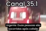 Duas Pessoas são socorridas após colisão entre motos na Av. Machadinho do Setor 06 – VÍDEO