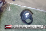V&iacute;timas de colis&atilde;o entre carro e motoneta s&atilde;o socorridas pelo SAMU na Av. Jamari &ndash; V&iacute;deo