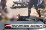 Mulher com suspeita de fratura é socorrida após forte colisão de moto e caminhonete baú em Ariquemes – Vídeo