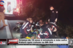 Crian&ccedil;a de 10 anos &eacute; entubada e m&atilde;e sofre fratura ap&oacute;s colis&atilde;o na BR&ndash;364 &ndash; V&iacute;deo